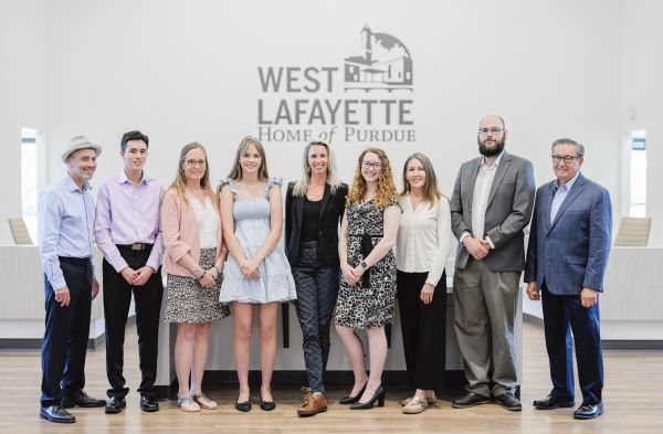 City Council 2024, L-R: David Sanders, Colin Lee, Kathy Parker, Laila Veidemanis, Michelle Dennis, Iris Bellisario, Stacey Burr, James Blanco, Larry Leverenz