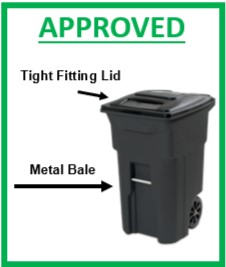 Approved Trash Can